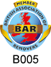 BAR member logo and number